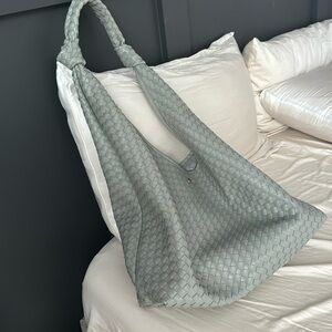 Anthropologie The Love Knot Faux Leather Bag: Woven Edition